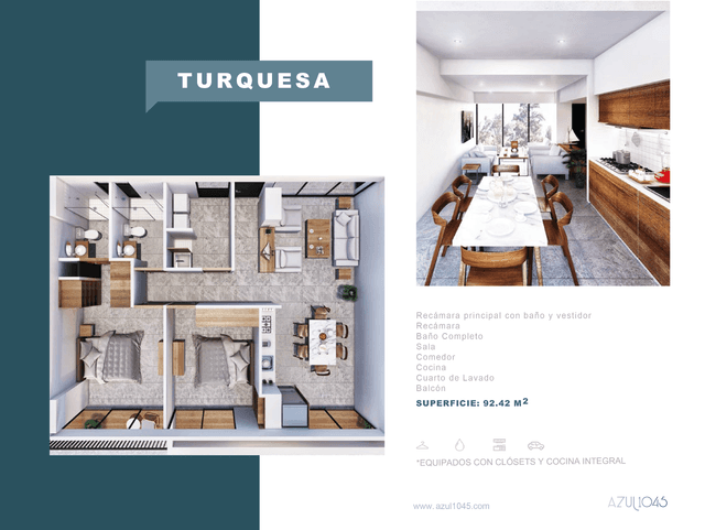 Departamento AMUEBLADO junto al Parque Agua Azul