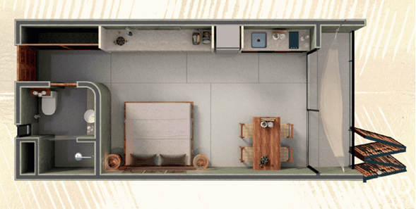 Estudio confortable en venta, La Veleta Tulum.