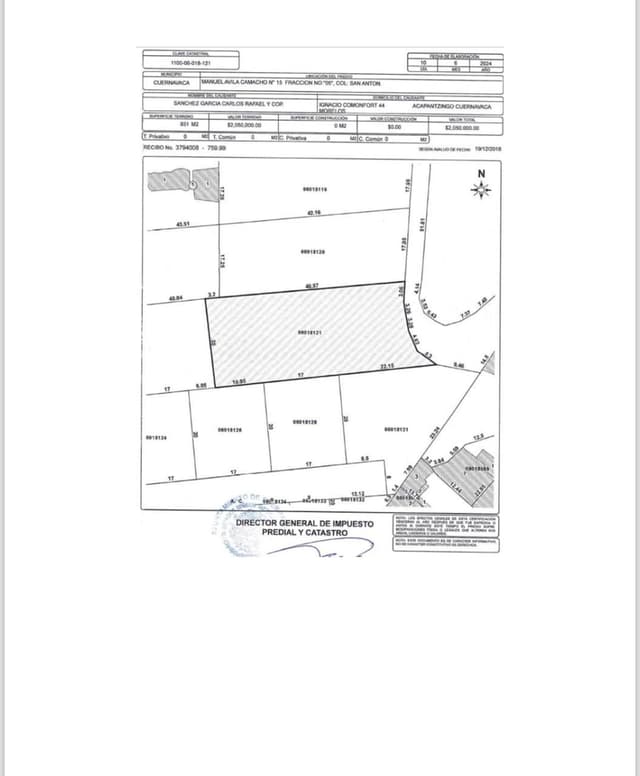 Venta de Terreno en Fraccionamiento exclusivo "Los Laureles" Av. Avila Camacho