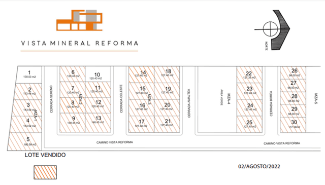 LOTE RESIDENCIAL EN MINERAL DE LA REFORMA A 10 MINUTOS DE LA UNIVERSIDAD DE PACHUCA