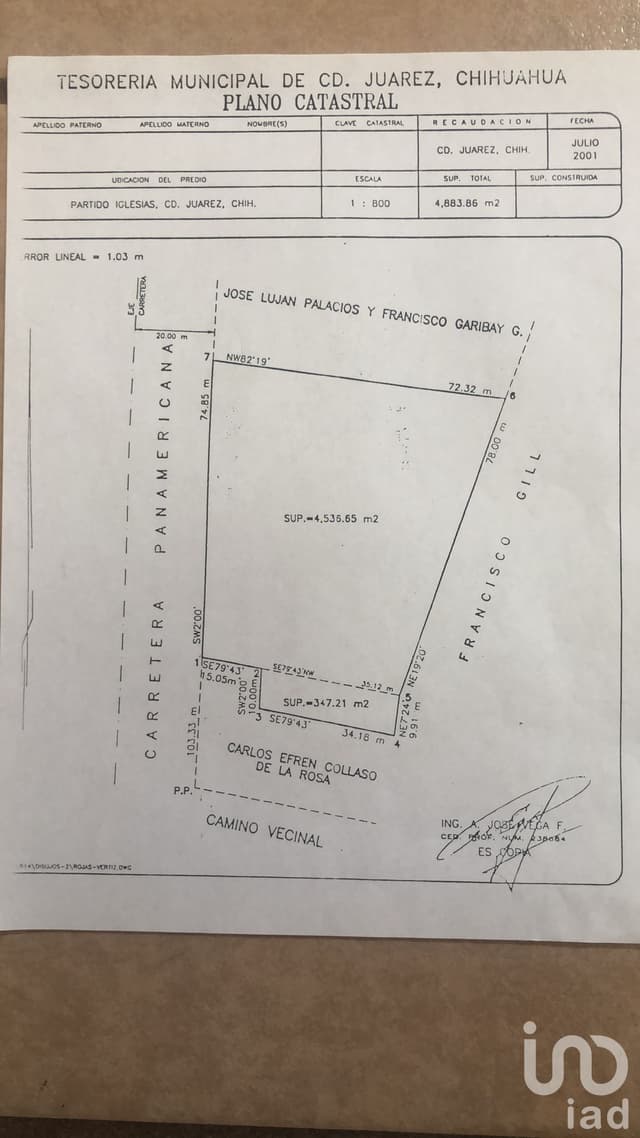 Se Renta Terreno Comercial en Ubicación Av. Tecnologico Ciudad Juárez Chihuahua