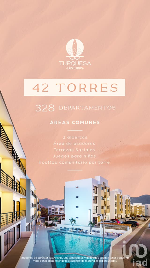 DEPARTAMENTOS EN VENTA TURQUESA LOS CABOS EN EL TEZAL