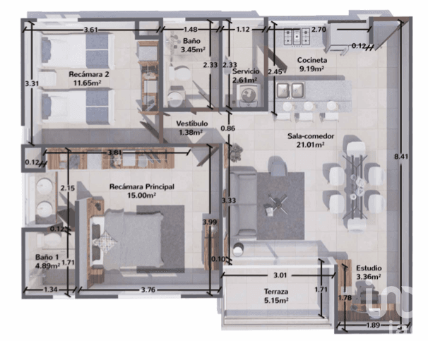 Departamento en Venta en Cancún (Entrega Inmediata) - Ubicación céntrica y con Amenidades Exclusivas