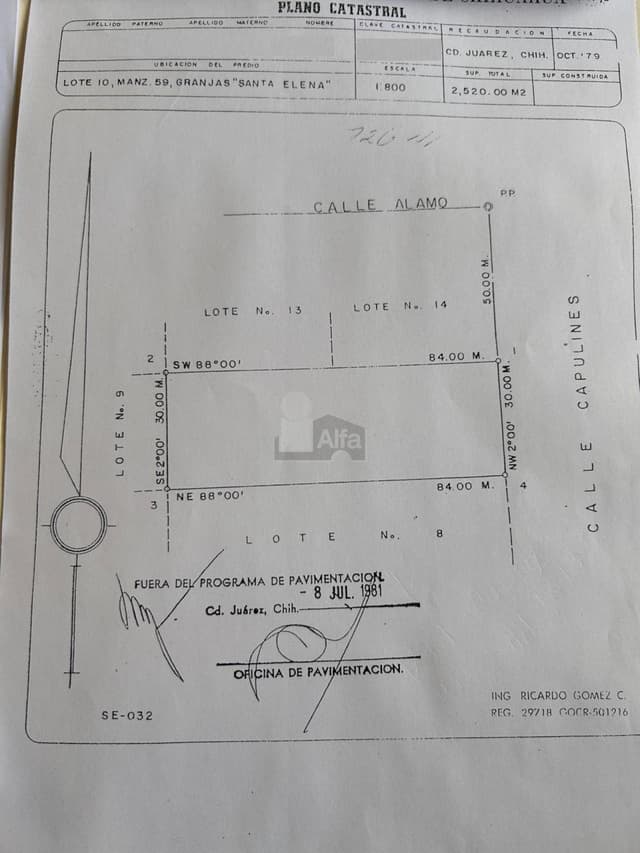 Terreno en Venta en Cd. Juarez, Granjas Santa Elena