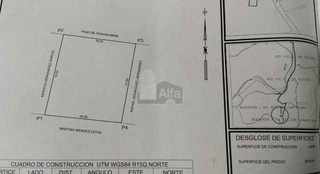 Terreno en venta en Boquerón 4ta Sección