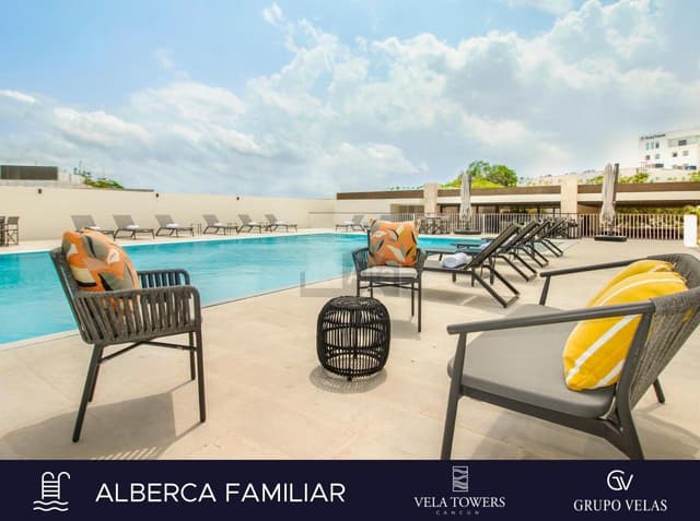 Departamentos en Vela Towers: Sky Bar, Albercas y Lujo en el Corazón de Cancún