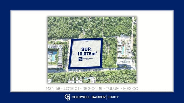 HECTAREA EN VENTA SOBRE LA AV. KUKULKAN - TULUM - MEXICO