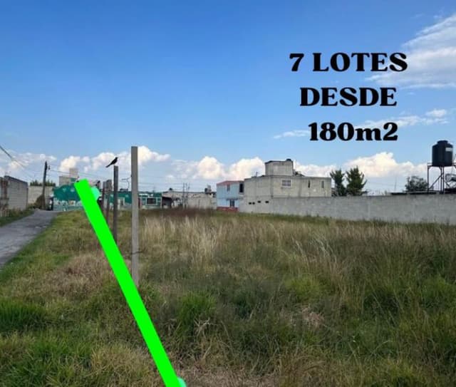 TERRENO EN VENTA TOLUCA A PIE DE CALLE 180 M