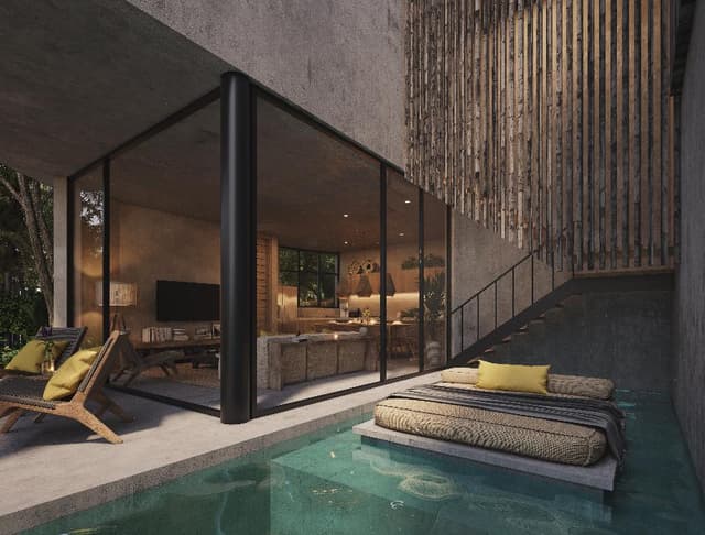 Casa futurista de 4 habitaciones