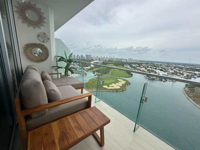 SLS Puerto Cancún – Departamento de lujo en renta totalmente amueblado | Piso 17