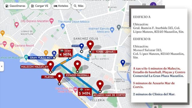 DEPARTAMENTO EN VENTA TORRE LAMAR COLONIA LOPEZ MATEO, MAZATLAN SINALOA