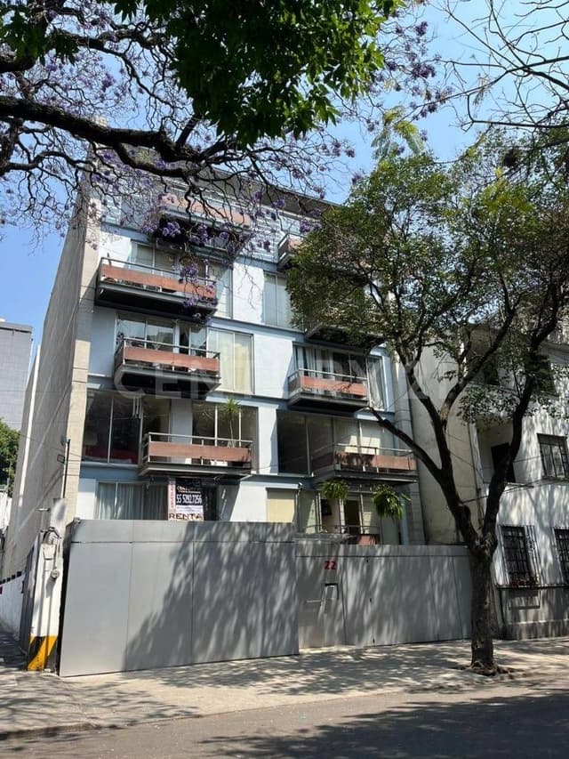 Departamento amueblado, exterior con balcón en 1er piso, Colonia Cuauhtémoc