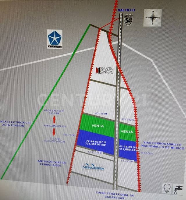SE VENDE TERRENO JUNTO A VÍA DE FERROCARRIL DE 24 HECTÁREAS ÁRE