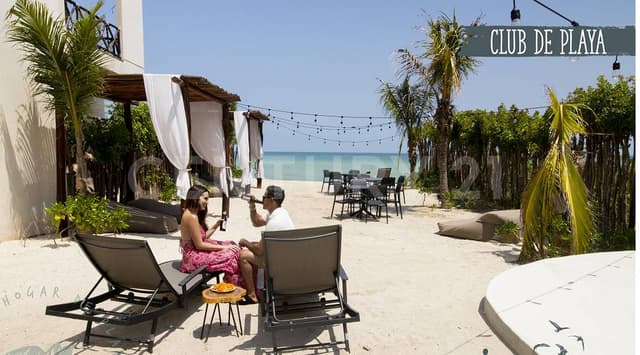 Penthouse de 3 habs en playa Telchac Yuc.con Beach Club privado.