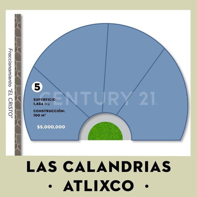 VENTA AMPLIO TERRENO EN EXCLUSIVO FRACCIONAMIENTO LAS CALANDRIAS, ATLIXCO,PUEBLA