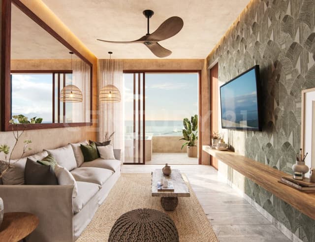 Venta de Penthouse amueblado con vista al mar en Puerto Morelos, Q. Roo OFC1125