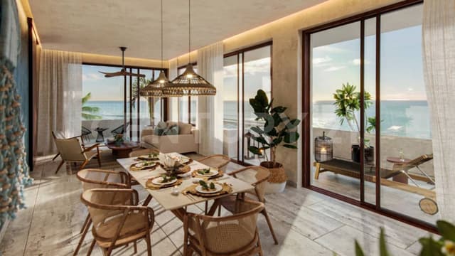 Venta de Penthouse amueblado con vista al mar en Puerto Morelos, Q. Roo OFC1125