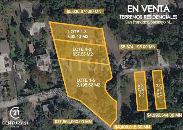 Terrenos en venta San Francisco, Santiago NL