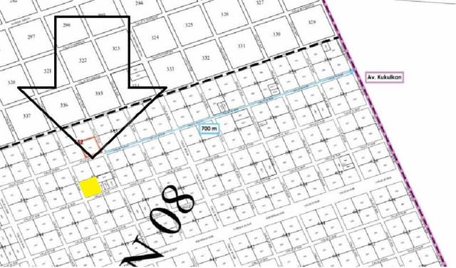 En venta Terreno de 2500 m2 en la Región 8 Tulum P3322