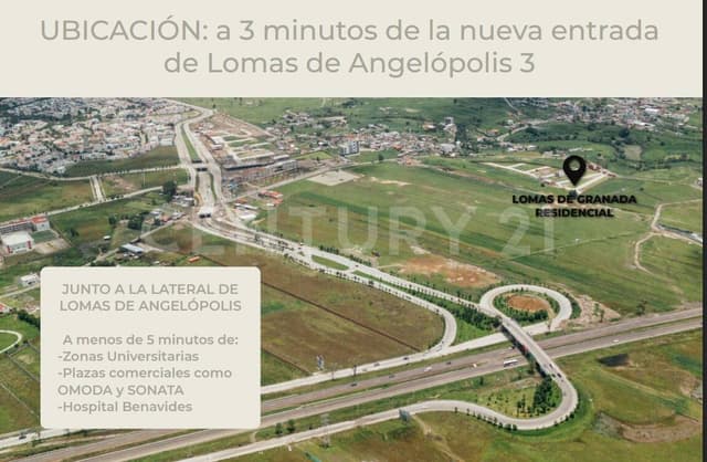 VENTA TERRENOS LOMAS DE GRANADA RESIDENCIAL JUNTO LATERAL DE LOMAS ANGELOPOLIS