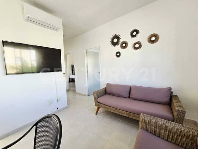 Renta departamento amueblado 3 recamaras Real Bilbao, Playa del Carmen P3266