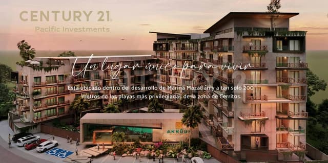 DEPARTAMENTO EN VENTA EN MARINA MAZATLAN, TORRE AKUUN
