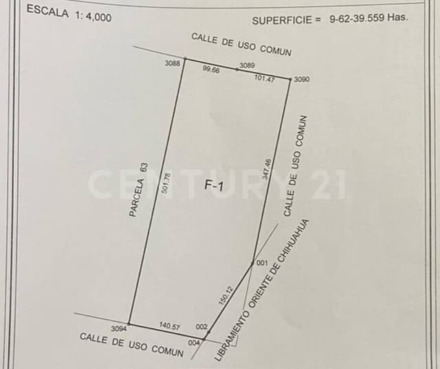 VENTA DE TERRENO DE 96300 MTS. SOBRE LIBRAMIENTO ORIENTE CARRT. DELICIAS!!