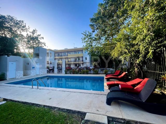 Renta Departamento 2 rec s/muebles Jardines de Mayakoba Playa del Carmen P4131