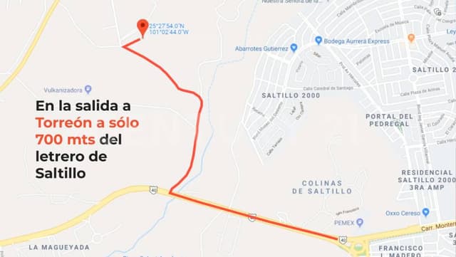 VENTA DE TERRENO EN PARQUE INDUSTRIAL EN SALTILLO