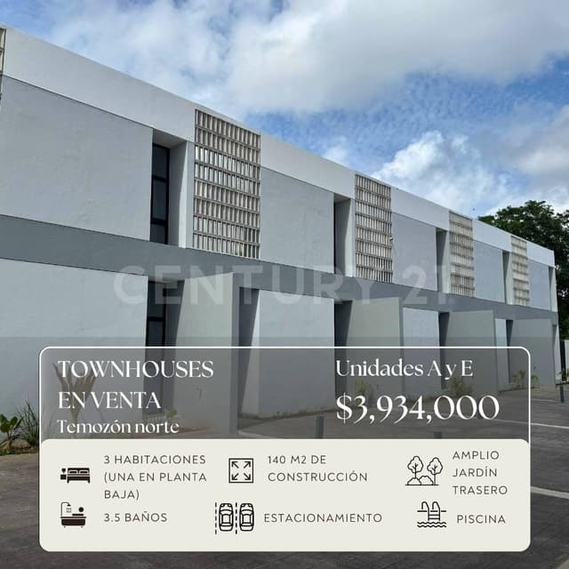 Townhouse en Venta en Temozón Norte, Mérida, Yucatán