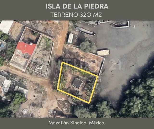 TERRENO EN VENTA DE 320 m2 EN LA ISLA DE LA PIEDRA, MAZATLÁN, SINALOA, MÉXICO.