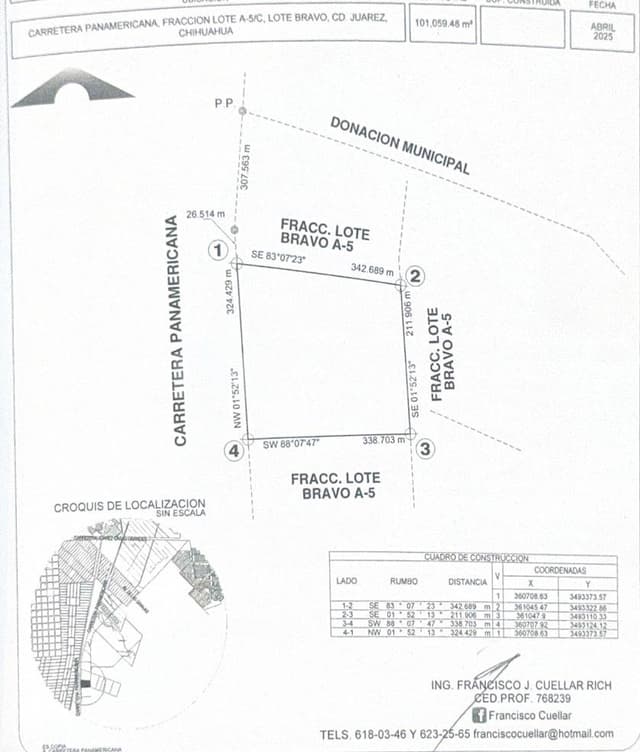 CARRT. PANAMERICANA LOTE A5/C