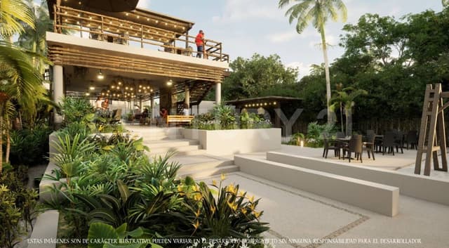 Pent Garden en playa Telchac con Beach Club privado, 3 habitaciones.