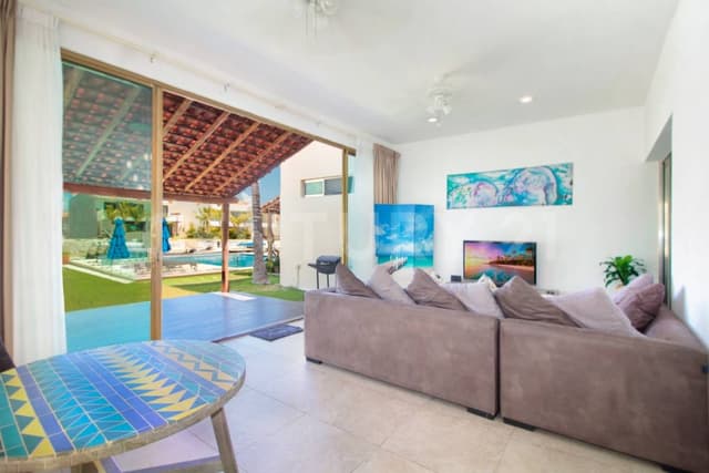 Hermoso departamento 3 recamaras, con muelle para barco en Puerto Aventuras