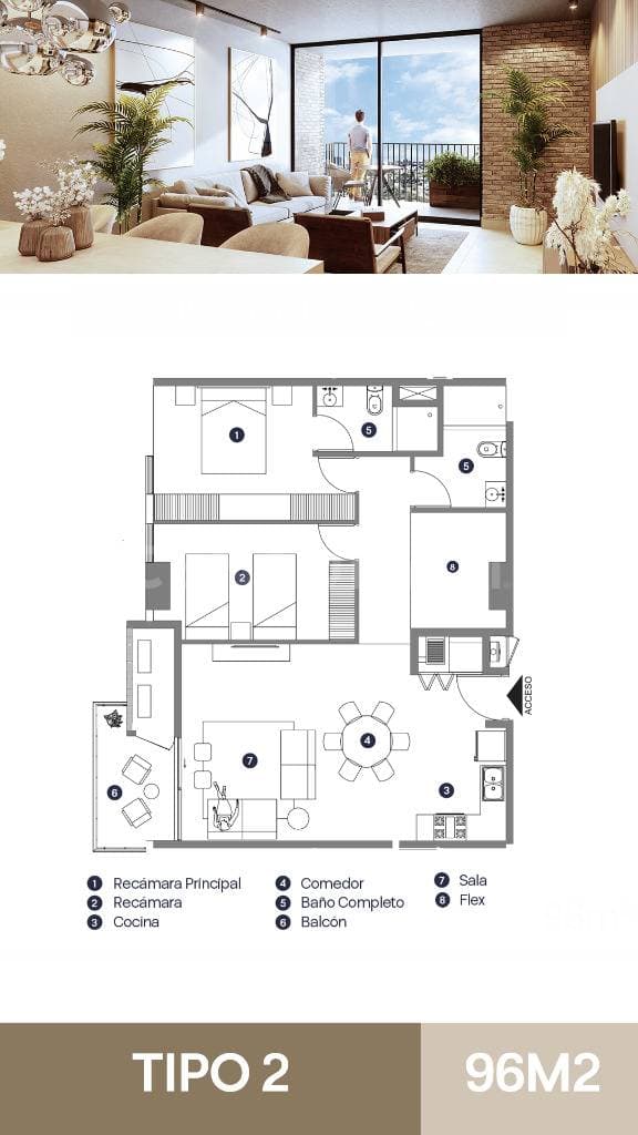 Departamentos en preventa en la zona Residencial Anáhuac