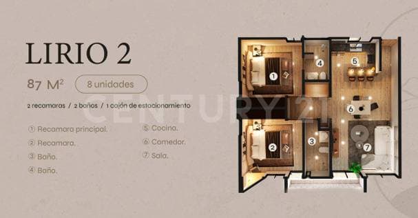 Departamento en Montes de Amé en Venta Lirio 2