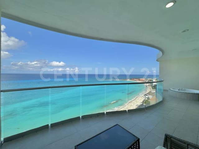Renta departamento amueblado con vista al mar en Zona Hoteleta, Cancún - OFC4224