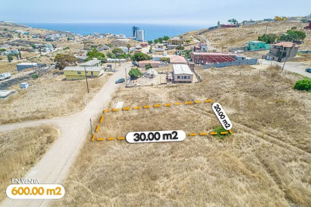 TERRENO EN VENTA CON VISTA AL MAR EN POPOTLA, PLAYAS DE ROSARITO