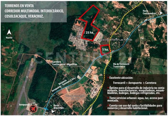 HECTAREAS EN VENTA, Col. Canticas, Cosoleacaque, Ver.