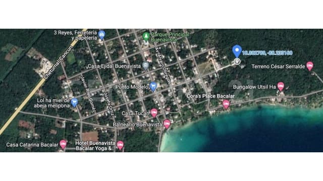 TERRENO EN BACALAR, BUENAVISTA A 2 CALLES DE LA LAGUNA