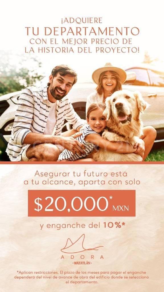 DEPARTAMENTO EN VENTA TORRE ADORA , MAZATLAN SINALOA