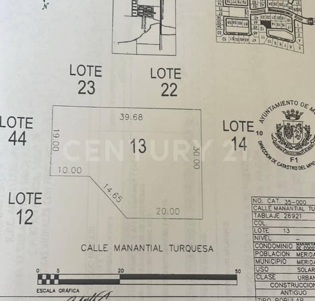 Terreno en Venta en Manantiales de Cocoyoles, Mérida, Yucatán