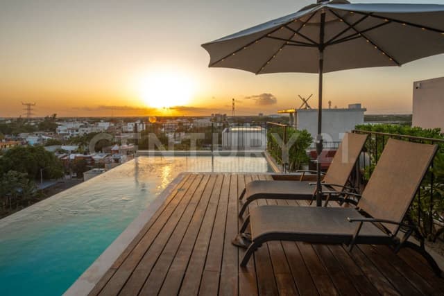 Bonito y elegante departamento 2 rec en Playa del Carmen Centro P3296