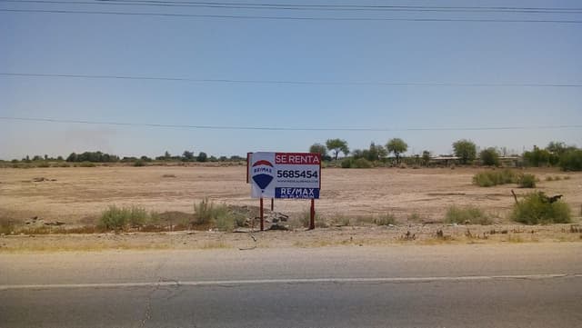 EN RENTA TERRENO INDUSTRIAL SOBRE CARRETERA MEXICALI-SAN FELIPE KM. 18