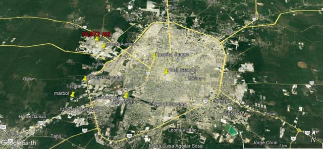 Terreno comercial sobre Av. 96 con 3 frentes en Ciudad Caucel, Mérida Yucatán.