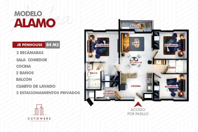 DEPARTAMENTO EN CONDOMINIO EN CC TOWERS