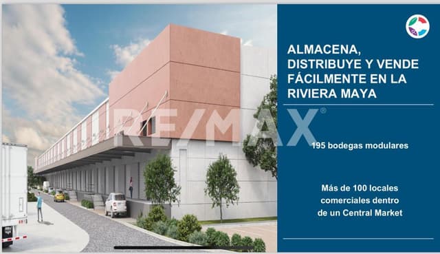 Local en venta en la Riviera Maya dentro de un centro de almacenamiento, distribución y punto de venta