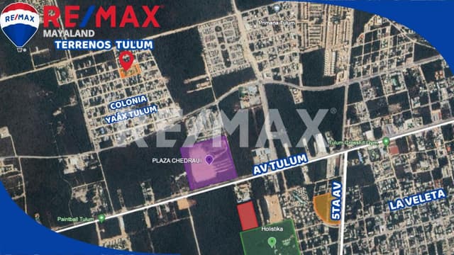 Oportunidad Terreno a 600 mts de la nueva plaza Chedraui Tulum