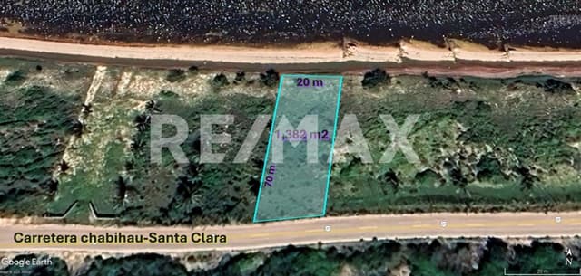 Venta terreno, 20 metros frente al mar en Santa Clara, costa esmeralda, Yucatán.