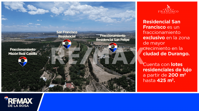 PREVENTA DE TERRENOS RESIDENCIALES EN SAN FRANCISCO RESIDENCIAL